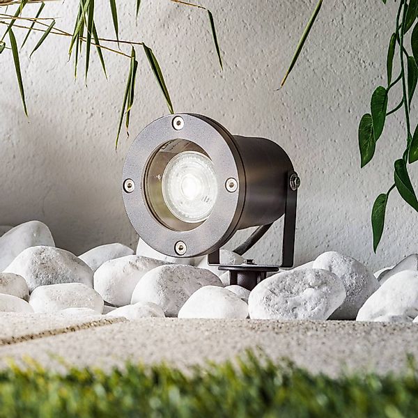 Tessa - Außenstrahler mit Erdspieß in Grau günstig online kaufen