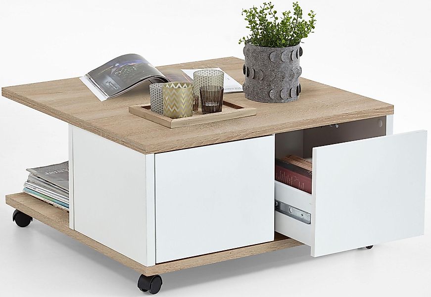 FMD Couchtisch Twin, Schubladen als Push-to-open, günstig online kaufen