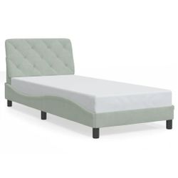 vidaXL Bett Bettgestell ohne Matratze Hellgrau günstig online kaufen