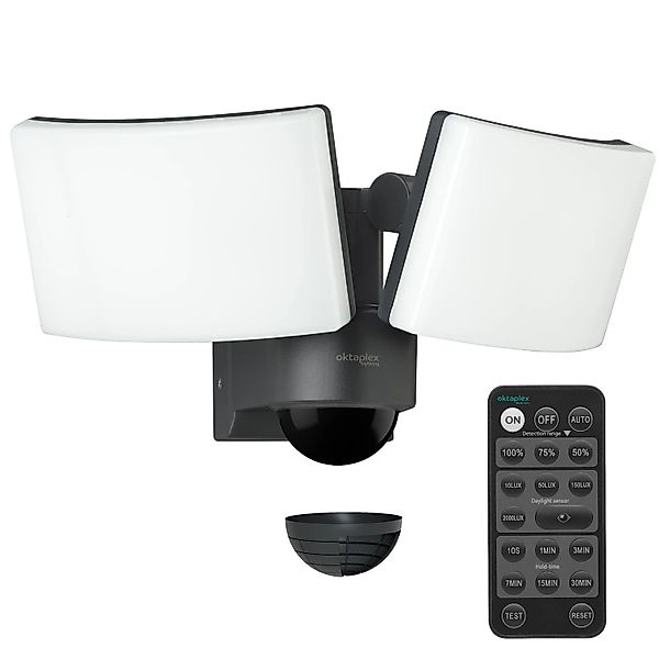 Oktaplex Cali Dos LED Außenstrahler mit Bewegungsmelder und Fernbedienung I günstig online kaufen