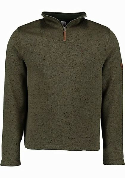 OS-Trachten Strickfleece-Pullover Wukom Troyer hochgeschlossen mit Emblem a günstig online kaufen