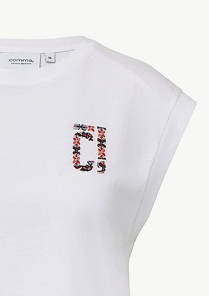 comma casual identity Kurzarmshirt T-Shirt günstig online kaufen