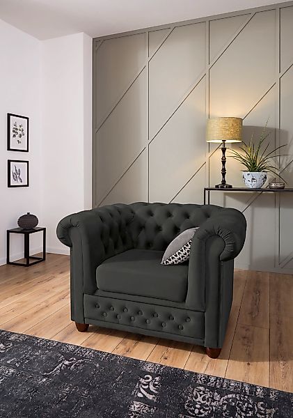 Home affaire Chesterfield-Sessel "New Castle Sessel", hochwertige Knopfheft günstig online kaufen
