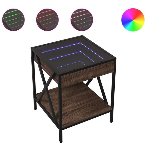 vidaXL Couchtisch Couchtisch mit Infinity-LED Braun günstig online kaufen