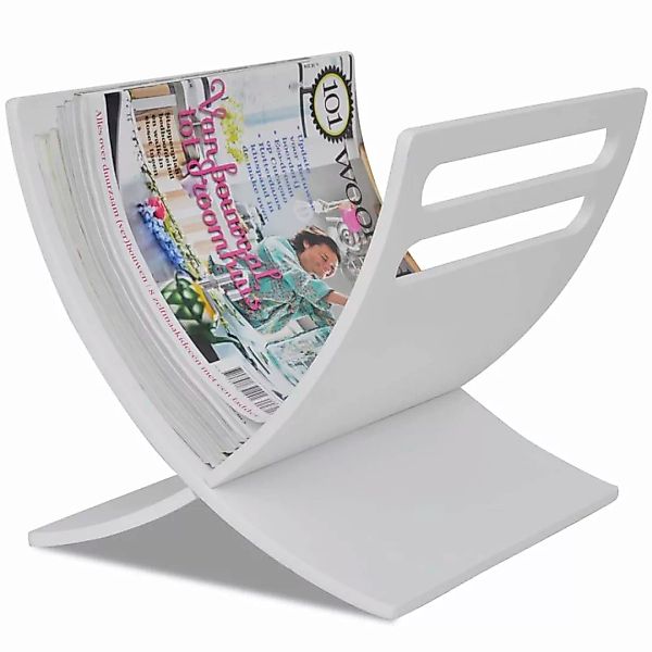 Zeitschriftenhalter Holz Weiß günstig online kaufen