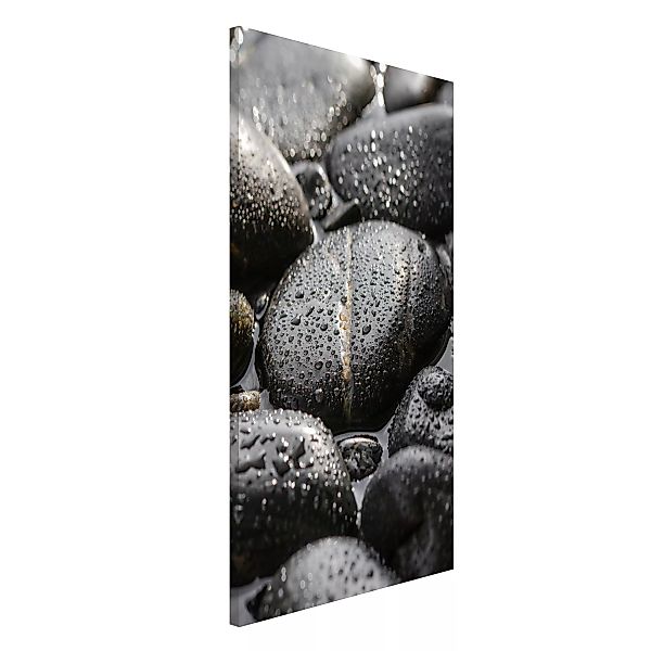 Magnettafel Steinoptik - Hochformat 3:4 Schwarze Steine im Wasser günstig online kaufen