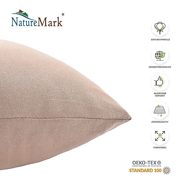 NatureMark Kissenbezüge 2er Pack Jersey Kissenbezug Kissenhülle, (2 Stück), günstig online kaufen