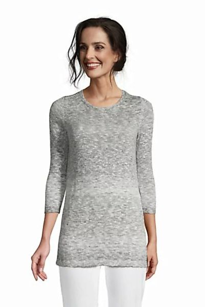 Pullover aus Baumwollmix, Damen, Größe: S Normal, Grau, by Lands' End, Kies günstig online kaufen