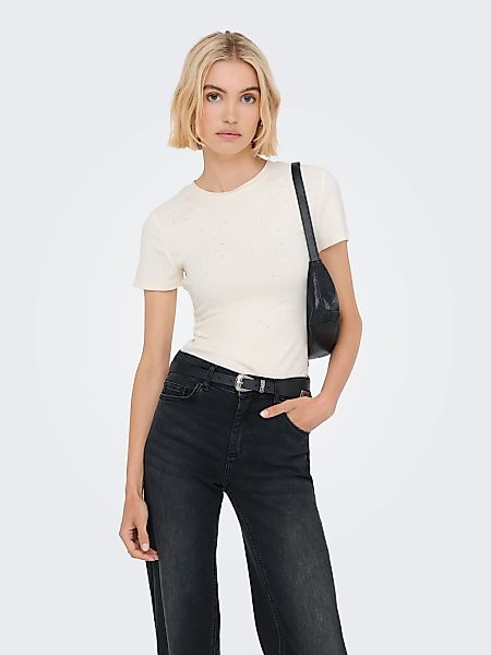 ONLY Kurzarmshirt "ONLARNHEM S/S RHINESTONE TOP JRS" günstig online kaufen