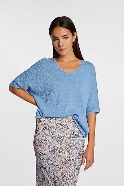 RICHROYAL V-Ausschnitt-Pullover im cleanen Feinstrick mit Oversize-Ärmeln günstig online kaufen