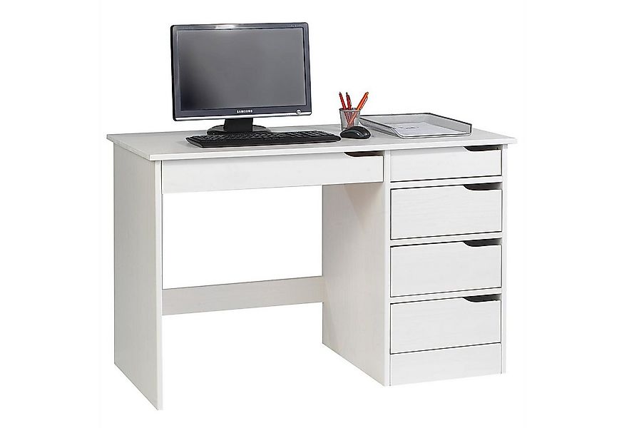 IDIMEX Schreibtisch HUGO, Kinderschreibtisch mit Stauraum aus Kiefer Massiv günstig online kaufen