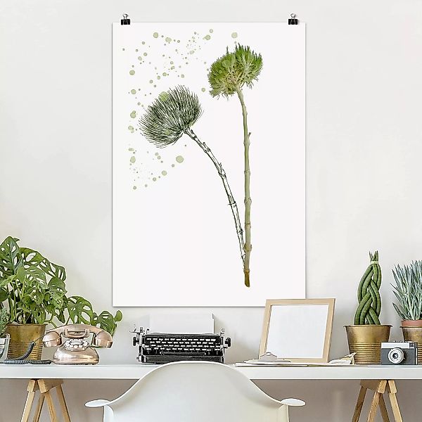 Poster Blumen - Hochformat Botanisches Aquarell günstig online kaufen