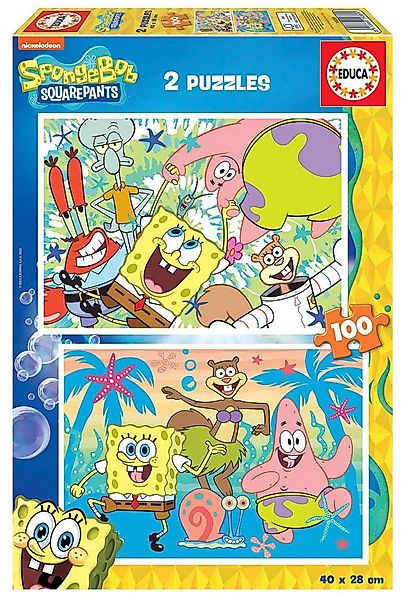 Hutter Trade Selection Puzzle Educa - Spongebob Schwammkopf - Puzzle 2x100 günstig online kaufen