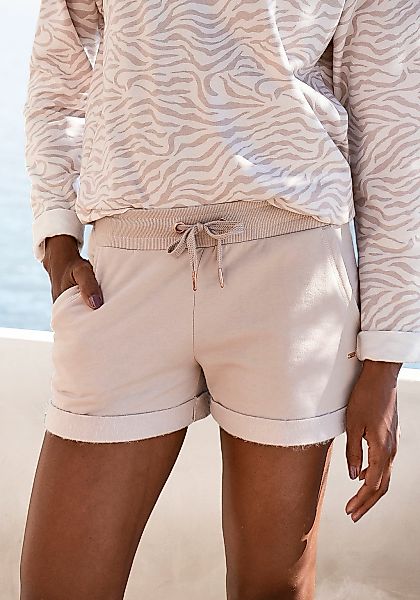 LASCANA Shorts, mit Rippbündchen und Umschlagsaum, Loungewear günstig online kaufen