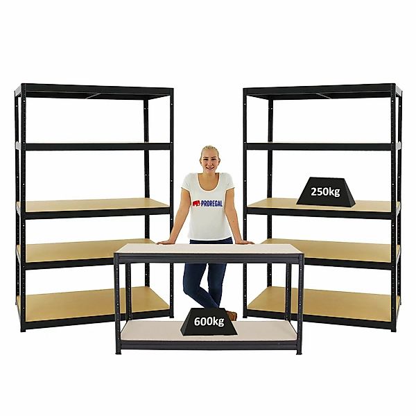 PROREGAL Mega Deal 2x Schwerlastregal Big Elephant M HxBxT 180 x 120 x 60 c günstig online kaufen