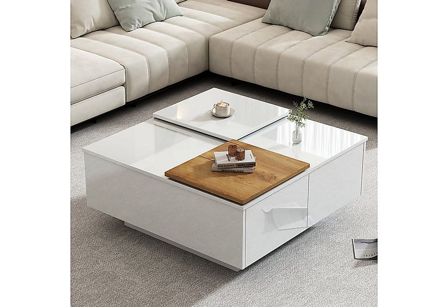 REDOM Couchtisch Modernes Schiebetischdesign, langlebige Spanplatte (Satzti günstig online kaufen