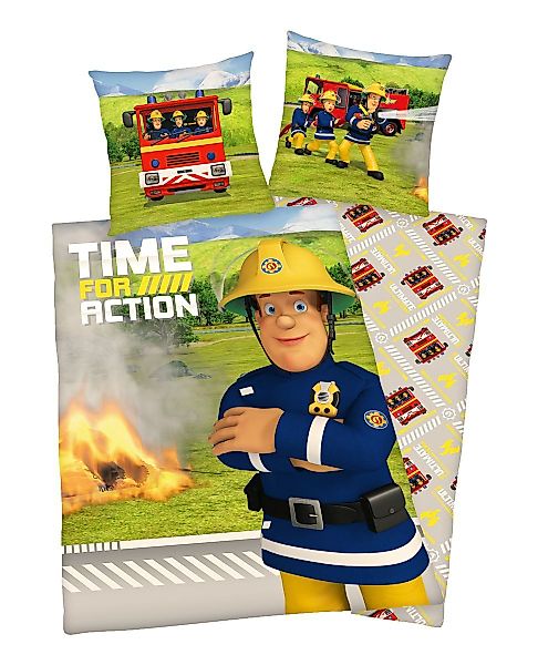 JACK Kinderbettwäsche 135x200cm Feuerwehrmann Sam Time günstig online kaufen