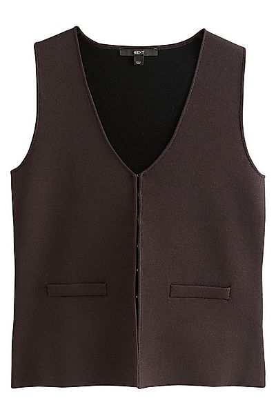 Next Anzugweste Elegante gestrickte Weste mit V-Ausschnitt (1-tlg) günstig online kaufen