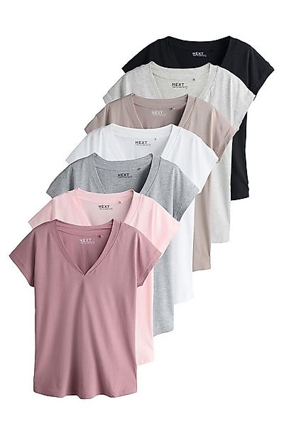 Next T-Shirt 7er-Pack T-Shirts mit Flügelärmeln (7-tlg) günstig online kaufen