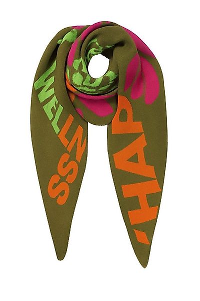 Faera Modeschal Positive Vibes Smiley, (1-St), 9431 in Khaki günstig online kaufen