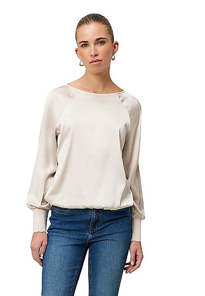 Zero Satinbluse Damen mit Strickbündchen günstig online kaufen
