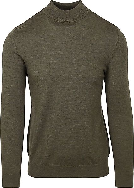 Profuomo Turtleneck Merino Pullover Olivgrün - Größe L günstig online kaufen