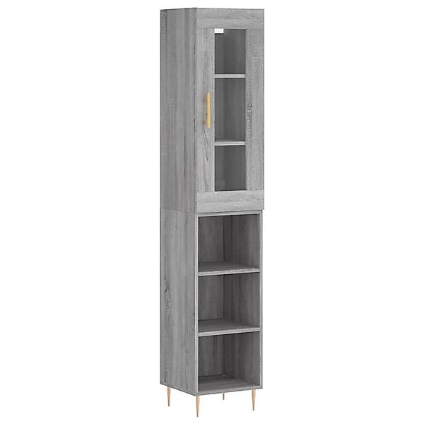 vidaXL Highboard Grau Sonoma 34,5x34x180 cm Holzwerkstoff 3199359 günstig online kaufen