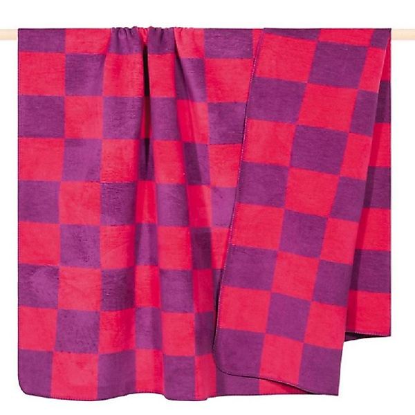 Wohndecke Decke Chess Karomuster Pink Violet günstig online kaufen