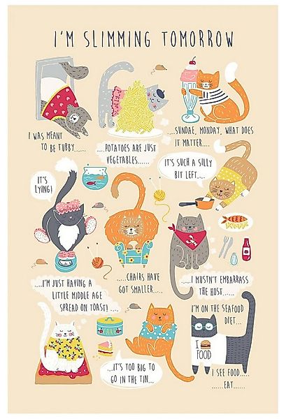 Ulster Weavers Geschirrtuch I'm Slimming Tomorrow, (Set, 1-tlg., 1-teilig), günstig online kaufen