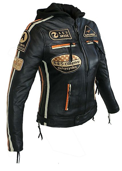 Alpha Speeds Bikerjacke Damen Leder Jacke günstig online kaufen