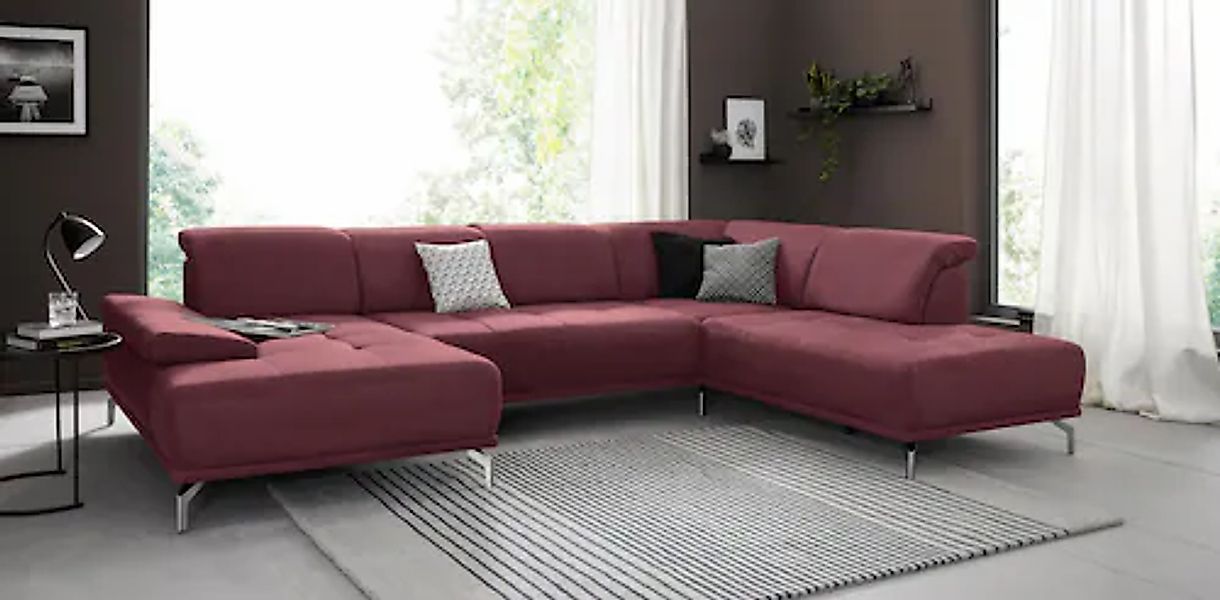 Home affaire Wohnlandschaft »Caluna« Inkl.Sitztiefenverstellung, wahlweise günstig online kaufen