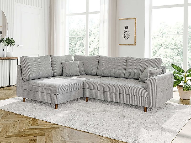 S-Style Möbel Ecksofa Zara mit Braun günstig online kaufen