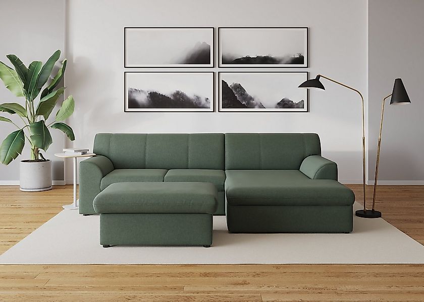 DOMO collection Ecksofa "Topper, elegant und zeitlos, kompaktes Stellmaß 24 günstig online kaufen