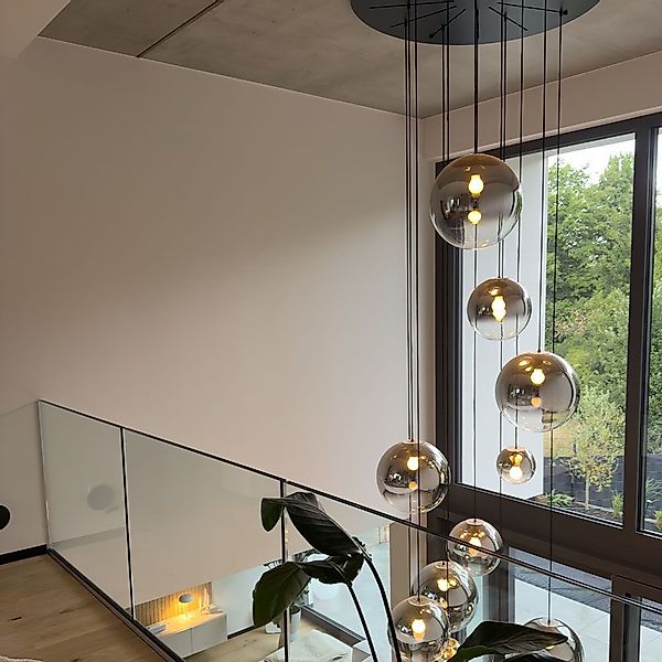 s.luce Pendelleuchte XL Galerieleuchte Orb 8-flammig günstig online kaufen