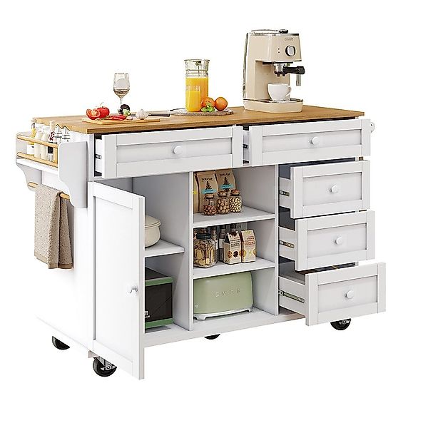 Sweiko Küchenwagen Sideboard Speisewagen mit Arbeitsplatte günstig online kaufen