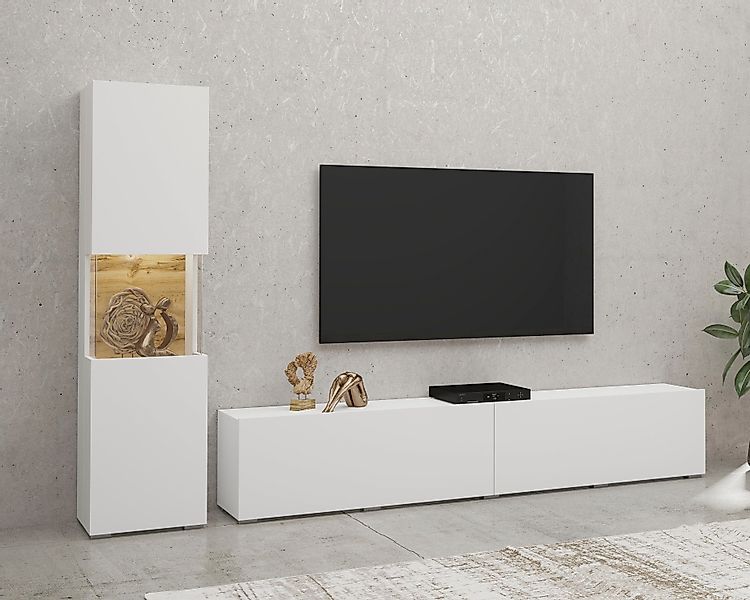 INOSIGN Wohnwand "Ava, Wohnzimmer-Set hängend/stehend montierbar, Vitrine, günstig online kaufen