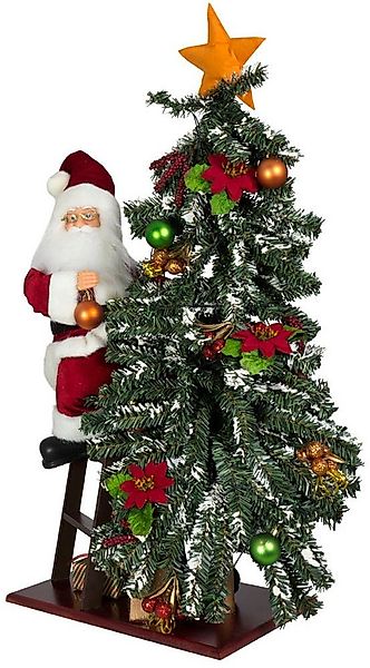 Christmas Paradise Weihnachtsmann mit Baum 80cm LED-Beleuchtung (Deko Figur günstig online kaufen