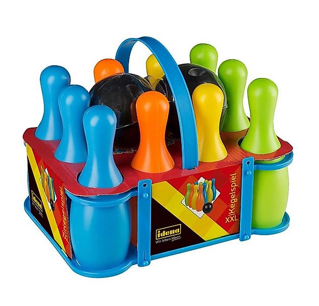 Idena Spielzeug-Gartenset Kegelspiel-Set XXL, (Set, 13-tlg., 10 Kegel und 2 günstig online kaufen