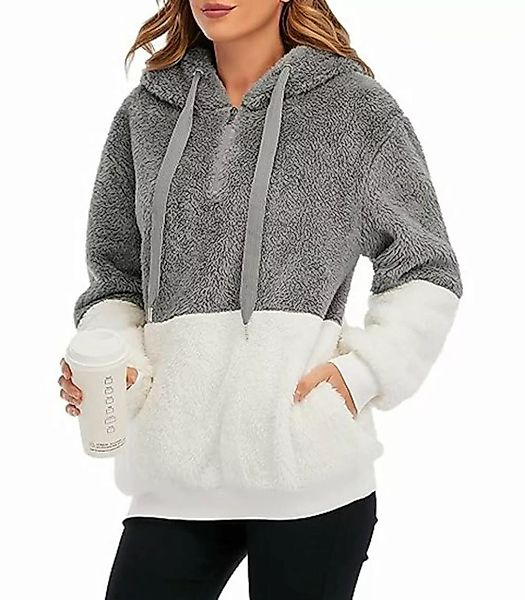 KIKI Kapuzenpullover DamenPlüsch-Kapuzenpullover Sport-Pullover Kapuzenpull günstig online kaufen