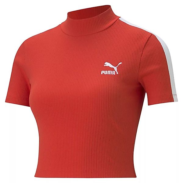 Puma Select Classics Rib Mock Kurzärmeliges T-shirt XL Poppy Red günstig online kaufen