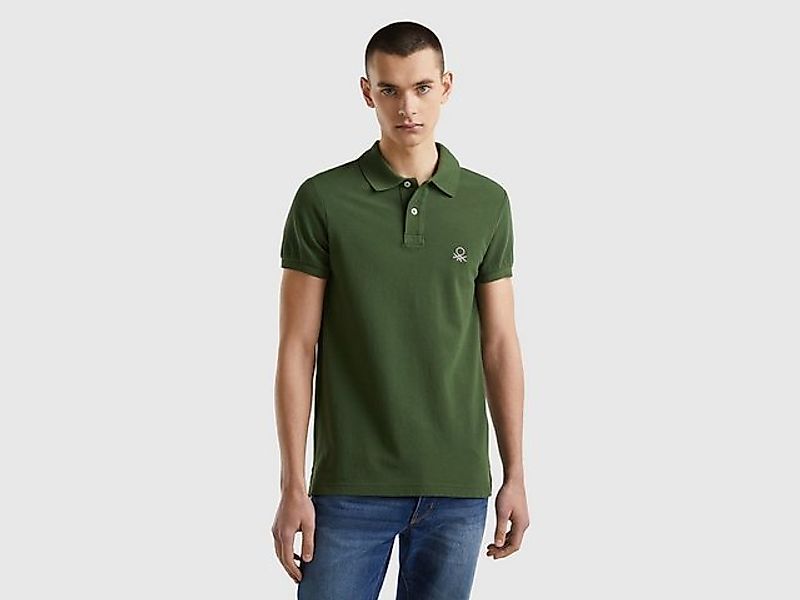 United Colors of Benetton Poloshirt mit großem Label-Badge günstig online kaufen