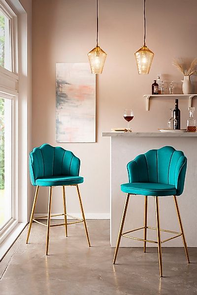 SalesFever Barhocker "Clam Barstuhl mit Stil" Set, 2er Set, Extravagantes M günstig online kaufen