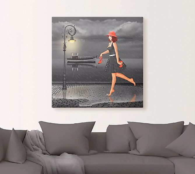 Artland Wandbild »Tanzen im Regen«, Frau, (1 St.), als Leinwandbild, Poster günstig online kaufen