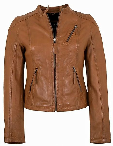 Jilani Lederjacke Laura Jilani - Damen Lederjacke Lammnappa Biker cognac günstig online kaufen