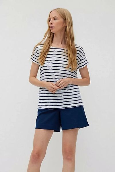 THE FASHION PEOPLE T-Shirt Linen T-Shirt printed stripes günstig online kaufen