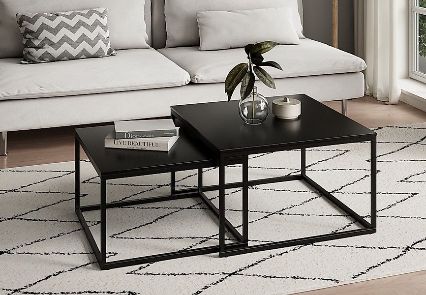 Home Collective Couchtisch 2er Set aus Holz, Wohnzimmertisch Modern (Büro B günstig online kaufen