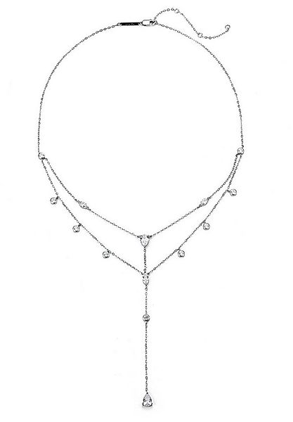 Hey Happiness Statementkette mit Tropfen Kristallen, Layering Kette, Damen günstig online kaufen