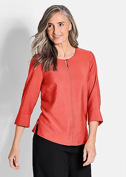 GOLDNER Schlupfbluse Rundhalsbluse aus strukturiertem Viskosemix günstig online kaufen