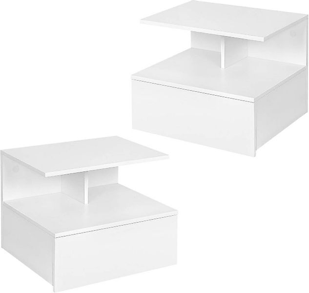 Woltu Nachttisch (2-St., Set), hängend Wandregal mit Schublade günstig online kaufen