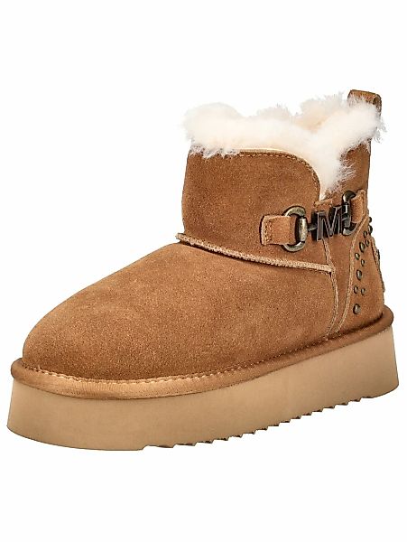Mustang Shoes Plateaustiefelette "Mustang Shoes Stiefelette Veloursleder" günstig online kaufen